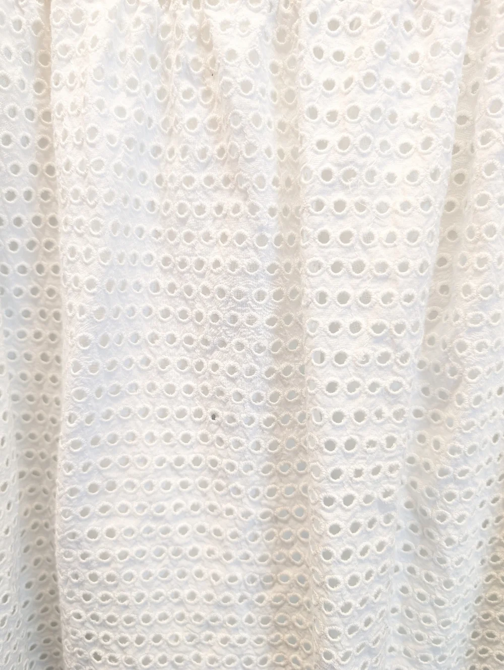 J.Crew Women's White Eyelet Midi Boho Skirt Classic Summer Style Size 10 EUC
